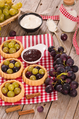 Grape tarts.