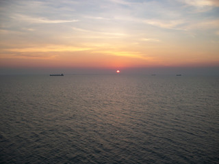 sunset at anchor