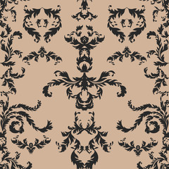 vector rococo seamless pattern