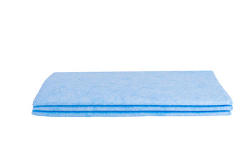 blue clean cloth for wet cleaning, isolated on white