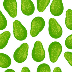 Avocado seamless pattern background. 