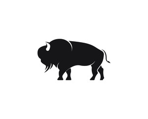 Bison logo icon vector template illustration