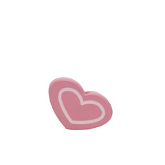 Pink heart isolated on white background