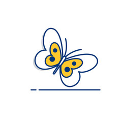 Gardening icon set | Butterfly icon - with Outline Filled Style