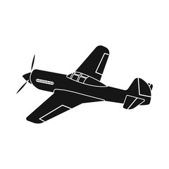 Vector illustration of plane and transport icon. Collection of plane and sky vector icon for stock.