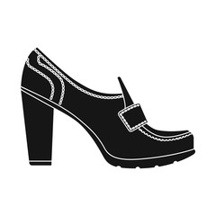 Isolated object of footwear and woman icon. Set of footwear and foot stock symbol for web.