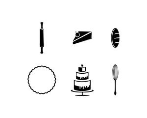Vector set of bakery icons
