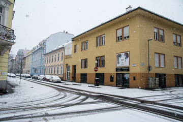 冬のブラチスラバ市街