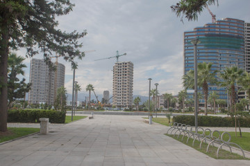 Naklejka premium new buildings, Batumi is Georgia's second largest city