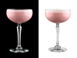 Original cocktail on white and dark background