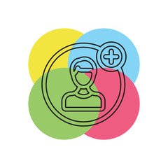 Add Friend vector icon