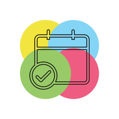 calendar checkmark vector icon
