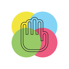 Obraz premium stop hand vector icon