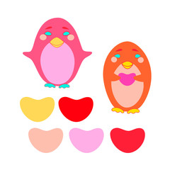 penguin funny couple vector