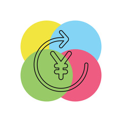 Yen sign icon, currency sign - money symbol