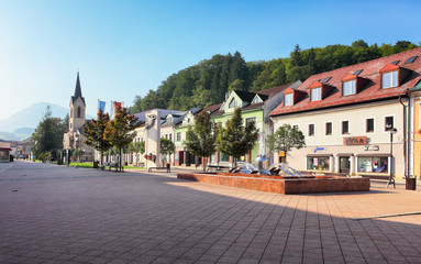 Slovakia Orava city, Square in Dolny Kubin