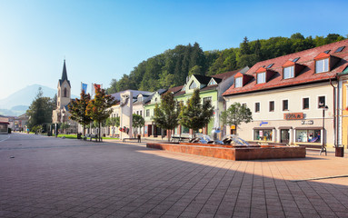 Obraz premium Slovakia Orava city, Square in Dolny Kubin