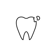 fill teeth icon vector illustration