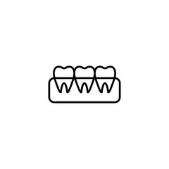 gum and teeth icon vector illustration