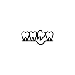 loose tooth icon vector illustration