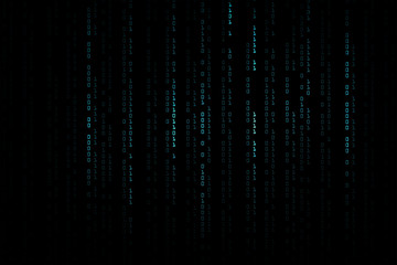 Abstract Technology Background . Hacker concept ,Programming Coding, Binary Computer Code.Matrix Background Style. Vector Illustration.