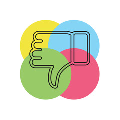 Dislike icon - thumb down button, bad symbol