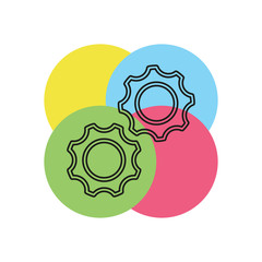 vector gears - cogs icon - settings symbol