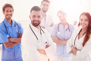 Fototapeta premium leading doctor of the medical center peers.