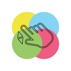 Double tap finger - pointer icon