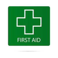First aid icon, medical symbol. Vector. - Vector