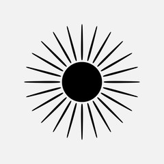 Sun icon. Vector - Vector