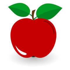 Red Apple. Vector illustration. - Vector