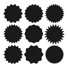 Set badges labels, price tag stickers, blank vector illustrations. - Vecto