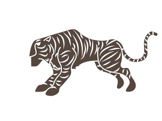 Tiger cartoon graphic vector