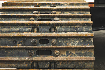 Caterpillar tractor at the exhibition