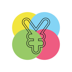 Fototapeta premium Yen sign icon, currency sign