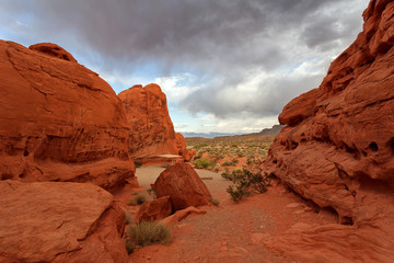 Valley of Fire State Park at sunset, Nevada, United States