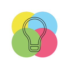 light bulb icon, vector idea