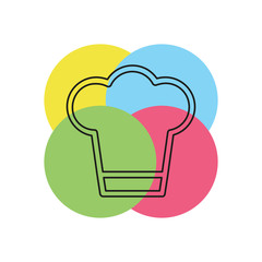 chef cap illustration - restaurant symbol