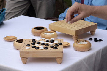 traditional chinese or japanese strategy board game