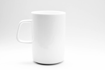 ceramic cup of coffee with shadow