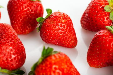Closeup shot of fresh strawberries