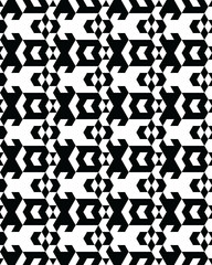 Seamless monochrome geometric patterns, design for packaging, print, covers, cards, wrapping, fabric, paper, interior etc