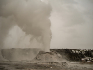 geyser blowing
