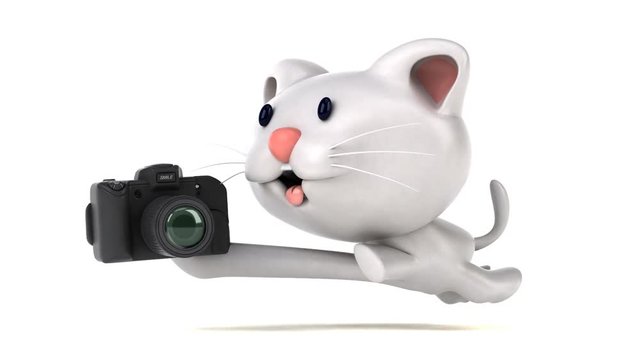 Fun cat running - 3D Animation