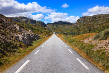 Scenic mountain road in Norway Scandinavia