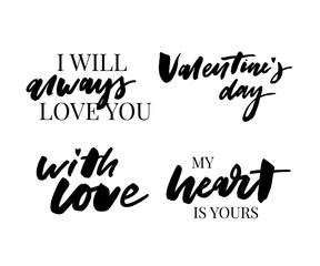 Valentine's Day set Fashion slogan print. Grunge slogan print. Newyork slogan print. Trendsetter slogan print.