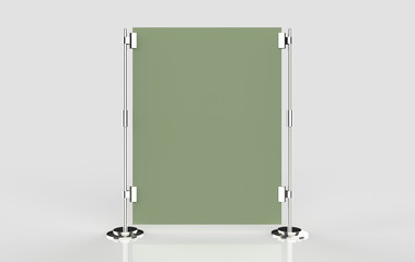 blank roll up banner display raster. 3d illustration