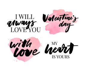 Valentine's Day set Fashion slogan print. Grunge slogan print. Newyork slogan print. Trendsetter slogan print.