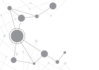 Abstract geometric connect lines and dots.Simple technology graphic background.Illustration Vector design Network and Connection concept.